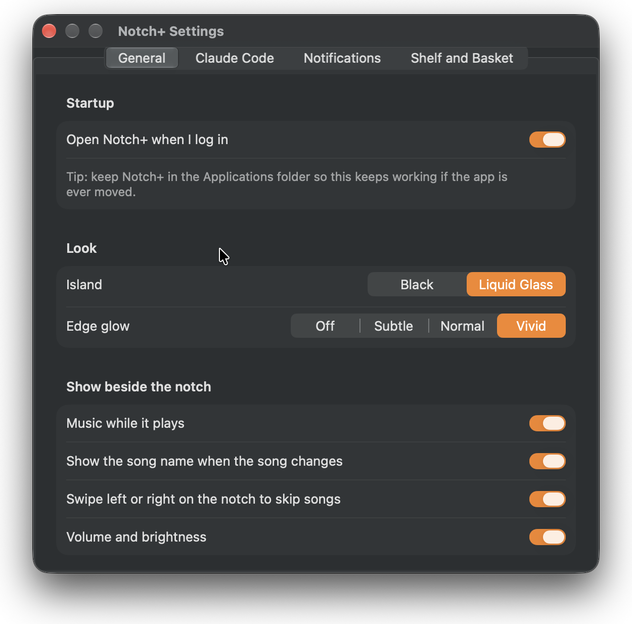 Settings: General